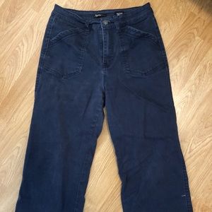 High rise cropped flare leg pants